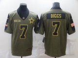 2022 Nike Dallas Cowboys #7 Trevon Diggs Salute to Service Retired Limited Jersey-BD