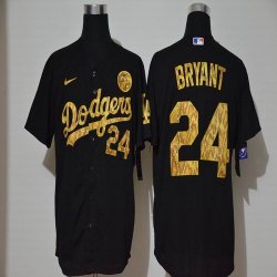 Nike Los Angeles Dodgers #24 Kobe Bryant black fashion majestic baseball Jersey-WL