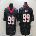 Nike Texans #99 J.J. Watt black camo Color Rush Limited Jerseys