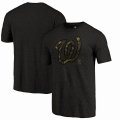 Men's Washington Nationals Fanatics Branded Black 2018 Memorial Day Camo Prestige Tri-Blend T-Shirt