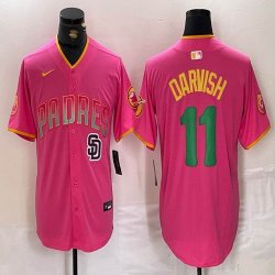 Nike San Diego Padres #11 Yu Darvish pink majestic mlb Jerseys 04