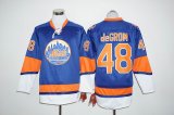 New York Mets #48 Jacob DeGrom Blue Long Sleeve Stitched Baseball Jersey