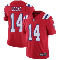 Patriots #14 Brandin Cooks red Color Rush Limited Jersey