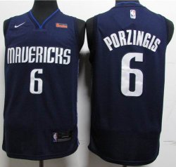 Dallas Mavericks #6 Porzingis dark blue nike nba jersey-LC