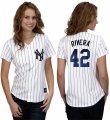 New York Yankees 42# RIVERA white mlb women jerseys