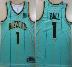 Youth New Orleans Hornets #1 LaMelo Ball green nba Jersey-XD