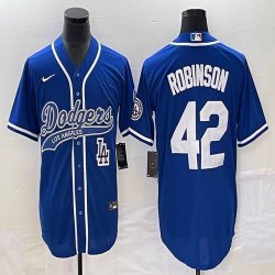 Nike Los Angeles Dodgers #42 Jackie Robinson blue majestic baseball Jerseys Joint name -BD