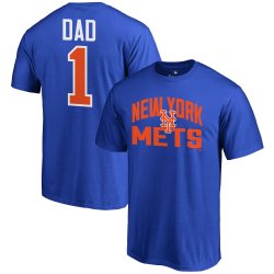 Men\'s New York Mets Fanatics Branded Royal 2018 Father\'s Day Number 1 Dad T-Shirt