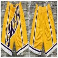 Los Angeles Lakers yellow nba shorts with Pocket-TY