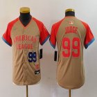 Youth Nike New York Yankees #99 Aaron Judge Cream 2024 MLB All-Star jersey 02