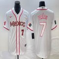 2023 World Cup Mexico #7 Julio Urias white majestic baseball jerseys 31