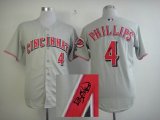 Cincinnati Reds PHILLIPS 4# grey throwback signature jerseys