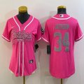 Women Nike Oakland Raiders #34 Bo Jackson pink baseball jerseys Joint name-BD