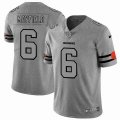 Nike Cleveland Browns #6 Baker Mayfield Hemp gray Color Rush Limited Jersey