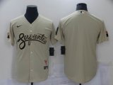 Nike Arizona Diamondback blank beige majestic baseball jerseys