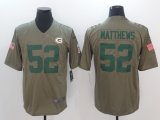 Green Bay Packers #52 Clay Matthews green USA flag Color Rush Limited Jersey