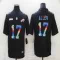 Nike Buffalo Bills #17 Josh Allen black Color Rush Limited jersey Rainbow version-BD