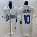 Nike Los Angeles Dodgers #10 Justin Turner white majestic baseball Jerseys Joint name -BD 01