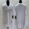 Nike Los Angeles Dodgers blank white majesitc baseball MLB jersey big logo-BD 08