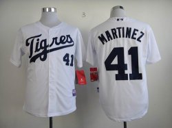 Detroit Tigers MARTINEZ #41 white throwback mlb jersey