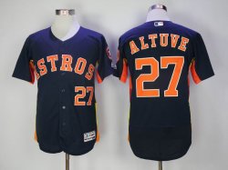 Houston Astros Jose Altuve 27# blue Flexbase Authentic Collection Jersey