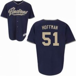 San Diego Padres 51 Trevor Hoffman blue mlb baseball jerseys