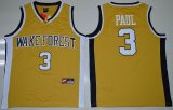 Wake Forest Demon Deacons Chris Paul 3 College Basketball Jersey - Gold