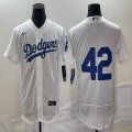 Nike Los Angeles Dodgers#42 Jackie Robinson white Flexbase Authentic Collection Jersey