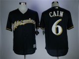 Milwaukee Brewers #6 Lorenzo Cain dark blue majestic baseball Jersey