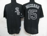 MLB Chicago White Sox 15 Beckham black Fashion Jerseys