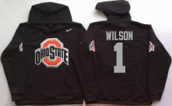 Ohio State Buckeyes Black WILSON #1 NCAA Hooded Sweatshirt