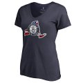 Women's Brooklyn Nets Fanatics Branded Navy Banner State V-Neck T-Shirt