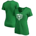 Chicago Bears Pro Line by Fanatics Branded Women's St. Patrick's Day White Logo T-Shirt - Kelly Green