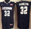 Uconn Huskies #32 Hamilton blue ncaa basketball jersey