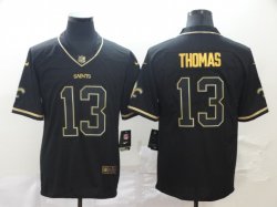 Nike New Orleans Saints #13 Micheal Thomas black gold Color Rush Limited Jersey