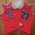 Chicago Bulls #23 Michael Jordan red throwback nba basketball jersey-LT