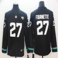 Jacksonville Jaguars #27 Leonard Fournette black nike Color Rush Limited Jersey long sleeves