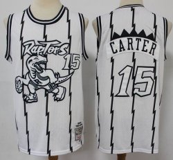 Toronto Raptors 15# Vince Carter white throwback nba Jersey-S8