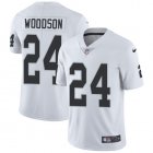 Custom Oakland Raiders #24 Charles Woodson Nike white Color Rush Limited Jersey