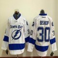 Tampa Bay Lightning #30 Bishop white ice hockey jerseys