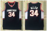 Connecticut Huskies #34 Ray Allen dark blue college basketball jersey