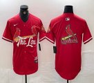 Nike St.Louis Cardinals blank red majestic Baseball Jersey city version-BD