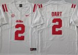 Ole Miss Rebels #2 Jaxson Dart white college jerseys