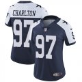 Women Nike Cowboys #97 Taco Charlton blue thanksgiving Color Rush Limited Jersey