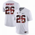 Custom Alabama Crimson Tide #26 Marlon Humphrey white College Color Rush Limited Jerseys