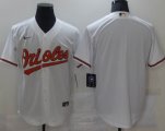 Nike Baltimore Orioles Blank White majestic baseball jersey-BD