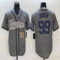 Nike New York Yankees #99 Aaron Judge Hemp grey majestic baseball Jersey Joint name 01