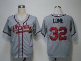 MLB Jerseys Atlanta Braves 32 Lowe Grey