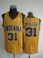 NBA Indiana Pacer 31 Reggie Miller yellow stripe Jersey