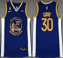 Nike Golden State Warriors #30 Stephen Curry blue nba jerseys 6 patch-XD